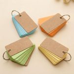 Petit bloc-notes de poche à anneau métallique et couverture kraft