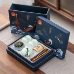 Service à thé japonais en céramique pour 4 personnes avec accessoires