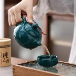 Service à thé japonais en céramique pour 4 personnes avec accessoires