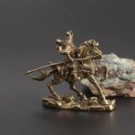 Statuette cheval avec guerrier japonais monté