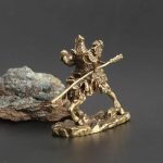 Statuette cheval avec guerrier japonais monté