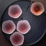 Tasse à thé japonaise en verre à fleurs sakura en lot de 4