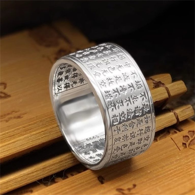 Bague-Sutra-en-argent-a-calligraphie-asiatique-gravee-picture-3
