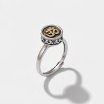 Bague-chevaliere-Om-en-argent-925-ornee-dun-symbole-dore-en-relief-picture-2