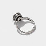 Bague-chevaliere-Om-en-argent-925-ornee-dun-symbole-dore-en-relief-picture-4