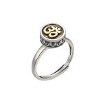 Bague-chevaliere-Om-en-argent-925-ornee-dun-symbole-dore-en-relief-picture-5