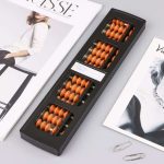 Boulier-japonais-soroban-traditionnel-a-perles-mobiles-et-cadre-noir-picture-3