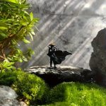 Figurine samouraï en résine avec robe noire en lot de 3