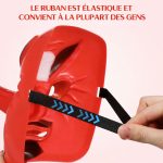 Masque japonais tengu à cornes noires et yeux dorés pour cosplay