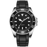 Montre de plongée sous-marine homme avec lunette rotative unidirectionnelle et index luminescents