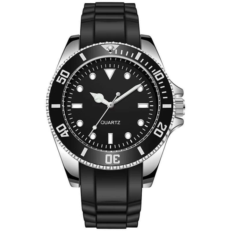 Montre de plongée sous-marine homme avec lunette rotative unidirectionnelle et index luminescents