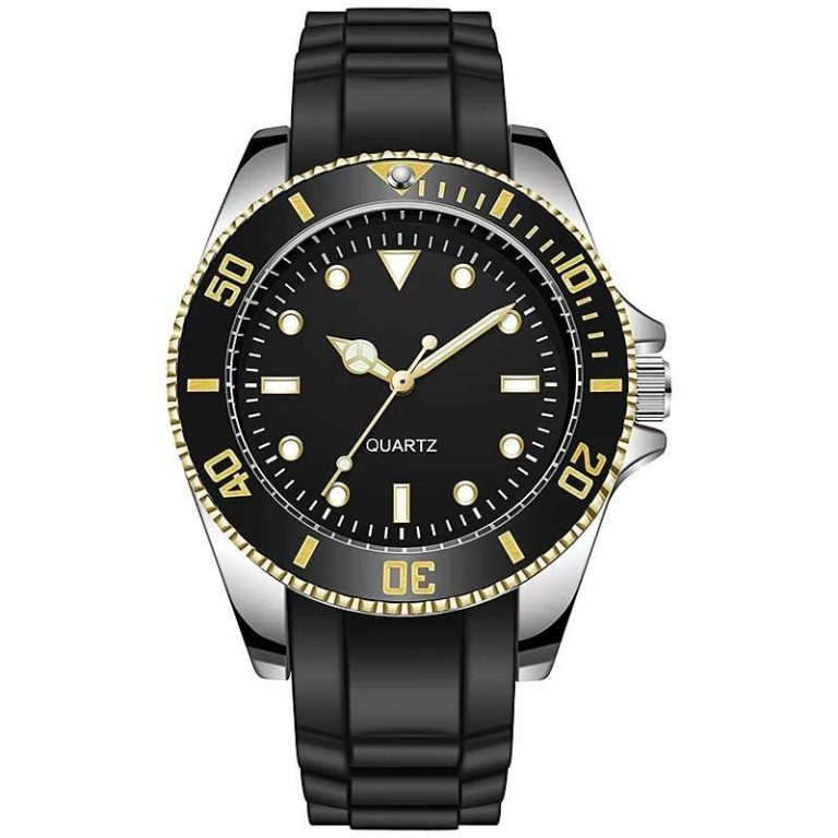 Montre de plongée sous-marine homme avec lunette rotative unidirectionnelle et index luminescents