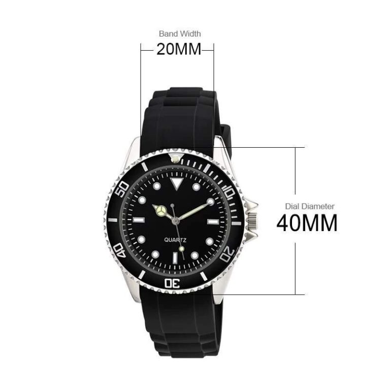 Montre de plongée sous-marine homme avec lunette rotative unidirectionnelle et index luminescents