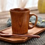 Mug en bois de jujubier naturel au style vintage