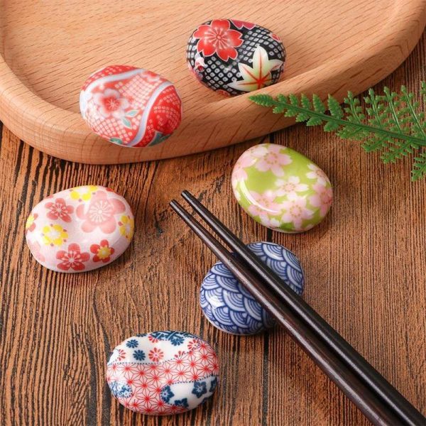 Repose-baguettes japonais en céramique à motifs traditionnels