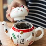 Service-a-the-japonais-en-porcelaine-fine-en-forme-de-chat-Maneki-neko-avec-filt-picture-4