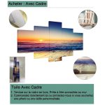 Tableau-mural-modulable-en-toile-de-5-panneaux-avec-pagode-japonaise-et-cerisier-picture-1-2