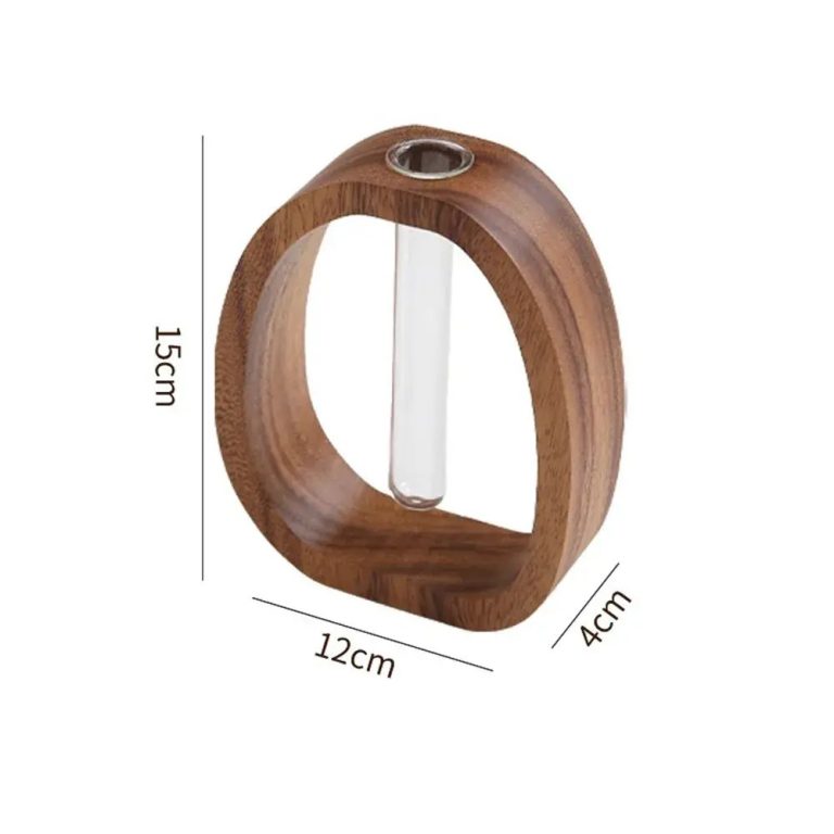Vase-soliflore-design-en-bois-massif-avec-tube-en-verre-a-poser-ou-fixer-au-mur-picture-6