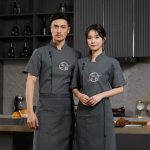 Veste-de-cuisine-professionnelle-a-manches-courtes-avec-col-montant-et-broderie-picture-5