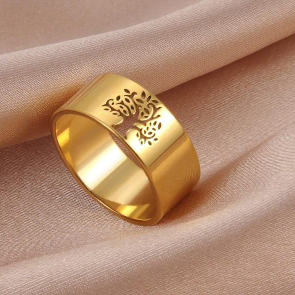 Bague arbre de vie homme et femme en inox