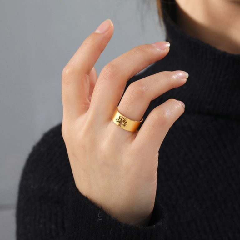 Bague-arbre-de-vie-en-acier-inoxydable-ajoure-pour-homme-et-femme-picture-5