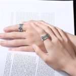 Bague-dragon-homme-en-argent-925-a-anneau-rotatif-picture-3