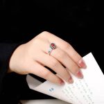 Bague-mantra-de-fleur-de-lotus-en-metal-argente-vieilli-avec-pierre-agate-picture-5