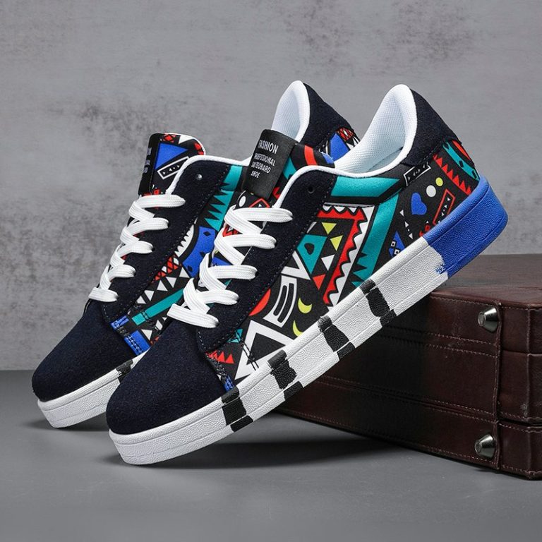 Baskets-de-skate-basses-a-motifs-geometriques-multicolores-pour-homme-picture-7