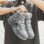 Baskets-montantes-compensees-en-cuir-patine-avec-sangle-laterale-et-semelle-cran-picture-5