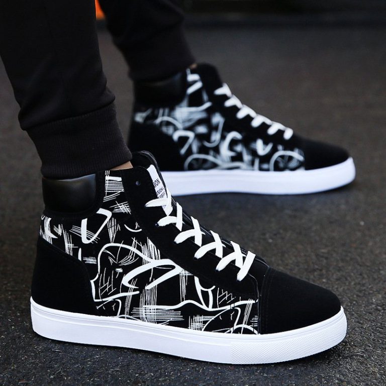 Baskets-montantes-homme-a-motifs-graphiques-abstraits-style-streetwear-picture-1