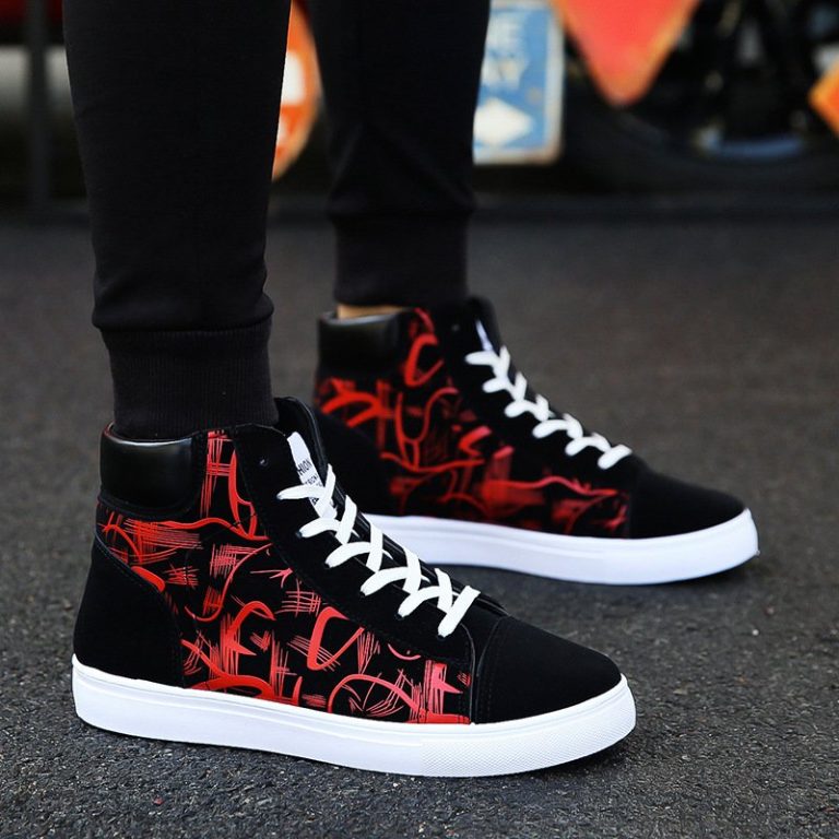Baskets-montantes-homme-a-motifs-graphiques-abstraits-style-streetwear-picture-3