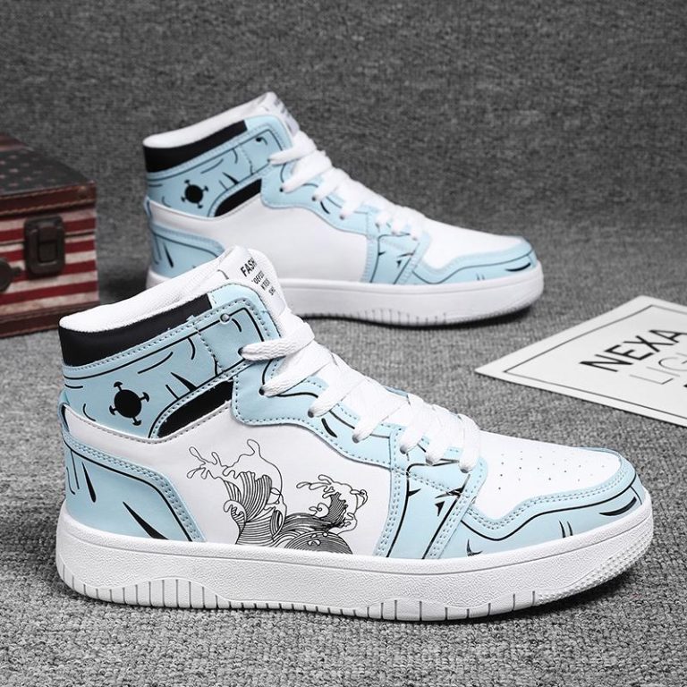 Baskets-montantes-streetwear-a-motif-de-carpe-et-vagues-picture-3