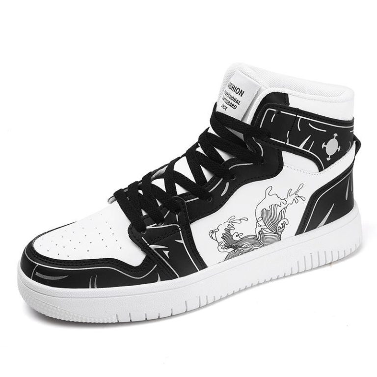 Baskets-montantes-streetwear-a-motif-de-carpe-et-vagues-picture-4