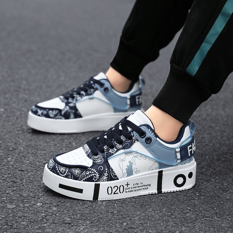 Baskets-streetwear-de-skateboard-a-motifs-paisley-et-semelle-graphique-picture-4