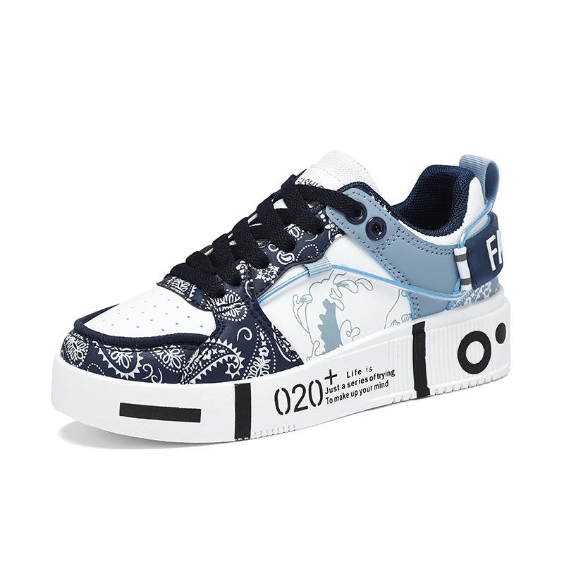 Baskets-streetwear-de-skateboard-a-motifs-paisley-et-semelle-graphique-picture-5