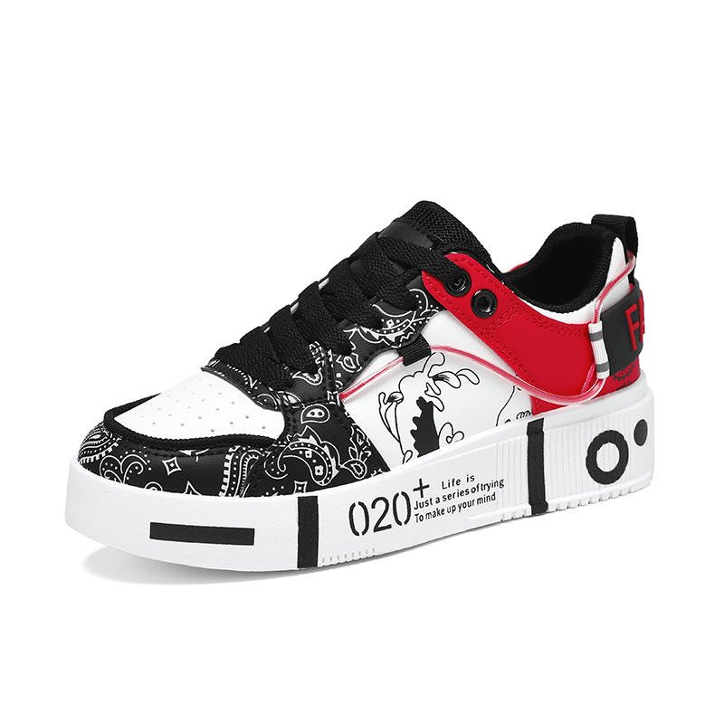 Baskets-streetwear-de-skateboard-a-motifs-paisley-et-semelle-graphique-picture-6