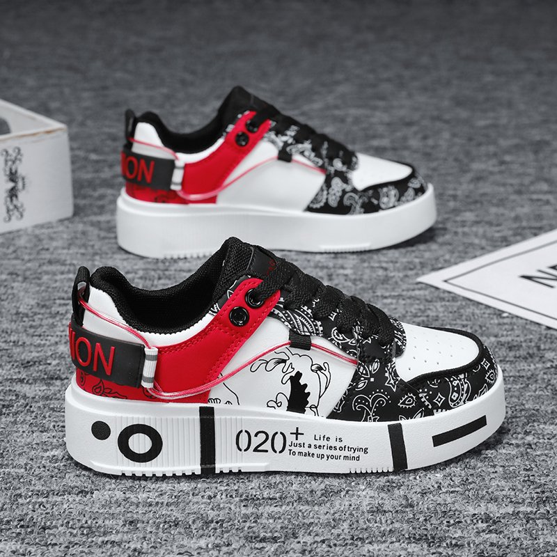 Baskets-streetwear-de-skateboard-a-motifs-paisley-et-semelle-graphique-picture-7