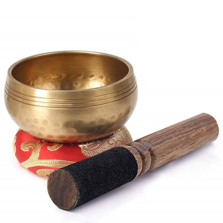Bol-chantant-tibetain-432-hz-en-metal-dore-fait-main-pour-la-meditation-et-le-yo-picture-1