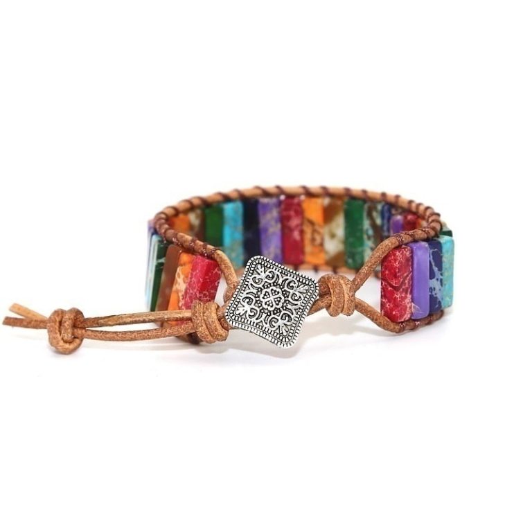 Bracelet-7-chakras-authentique-a-perles-multicolores-sur-cordon-en-cuir-avec-nud-picture-3