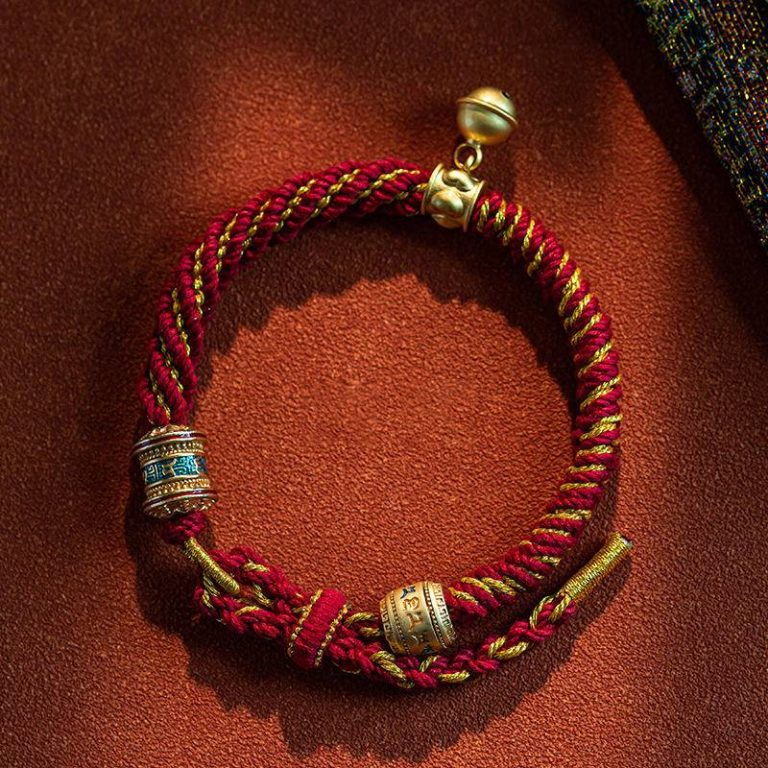 Bracelet-en-tissu-tresse-avec-perles-decoratives-dorees-et-clochette-en-metal-do-picture-10