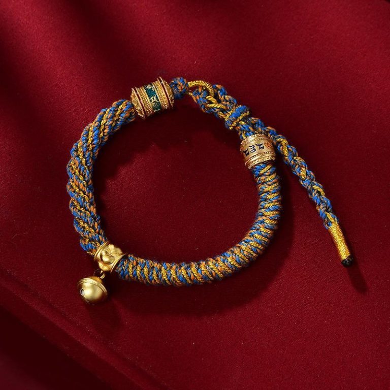Bracelet-en-tissu-tresse-avec-perles-decoratives-dorees-et-clochette-en-metal-do-picture-7