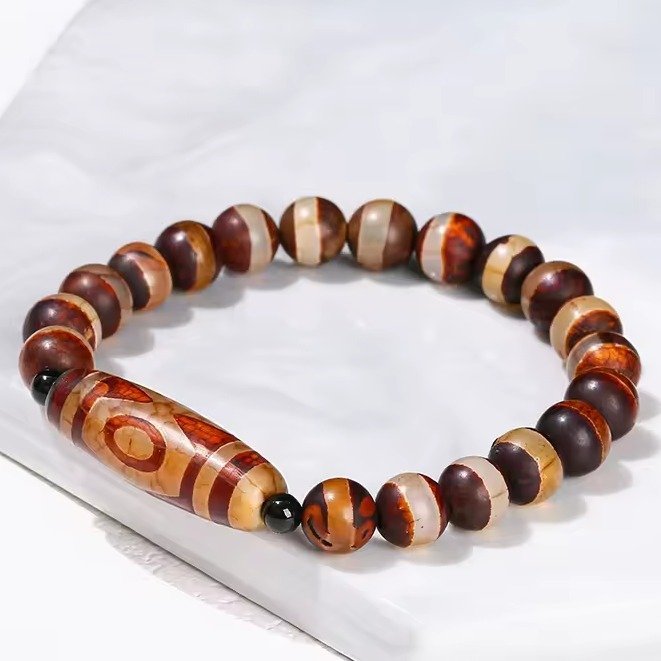 Bracelet-porte-bonheur-tibetain-en-pierres-naturelles-avec-perle-cylindrique-aux-picture-9