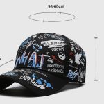 Casquette de baseball homme à motifs graffiti street art multicolores avec visière courbée