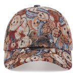 Casquette kawaii unisexe avec motif jacquard d'oursons en peluche et visière courbée