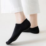 Chaussettes basses invisibles à cinq orteils pour femme en coton multicolore lot de 5 paires