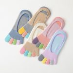 Chaussettes orteils séparés invisibles multicolores pour port discret sous chaussures fermées