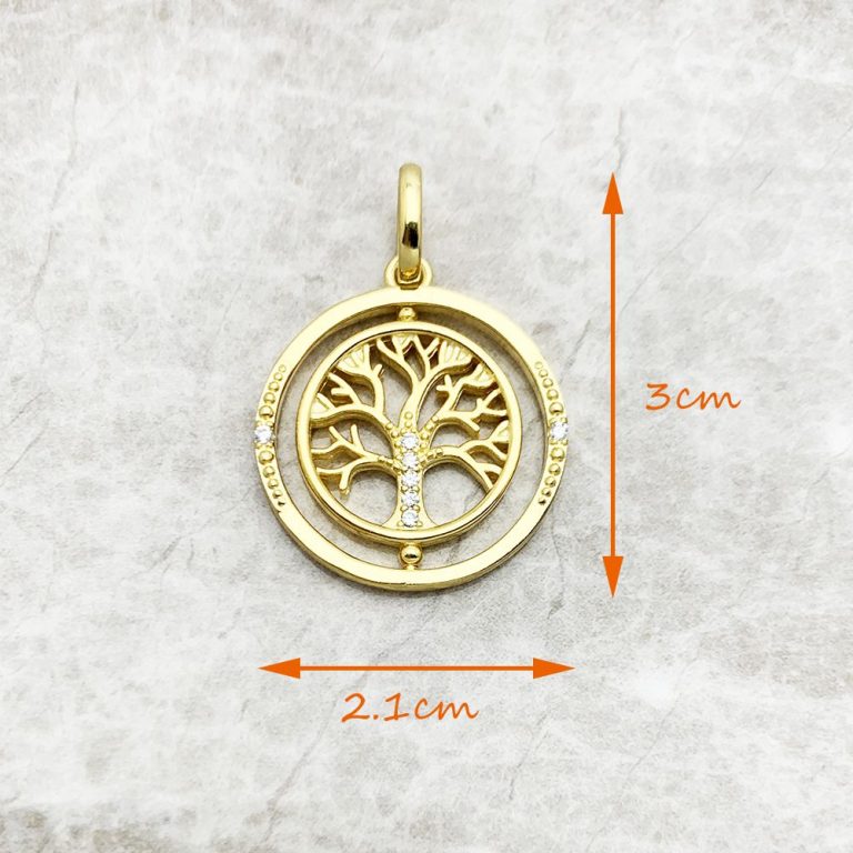 Collier-arbre-de-vie-en-or-avec-pendentif-pivotant-orne-de-zircones-et-double-an-picture-2