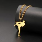 Collier-arts-martiaux-avec-pendentif-coup-de-pied-lateral-en-acier-inoxydable-aj-picture-3