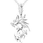 Collier-pendentif-dragon-aux-motifs-tribaux-en-spirales-et-volutes-pour-homme-picture-1