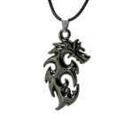 Collier-pendentif-dragon-aux-motifs-tribaux-en-spirales-et-volutes-pour-homme-picture-3